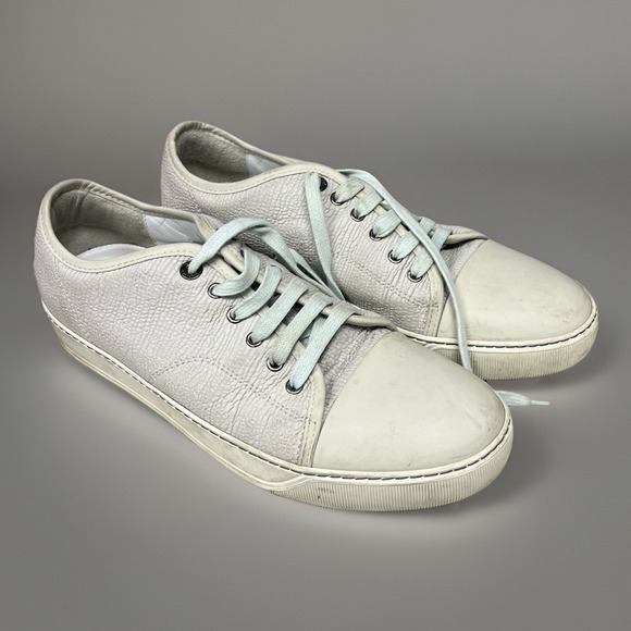 Lanvin DBB1 Leather Sneakers in Grey‎ Men's Size 9 $590
